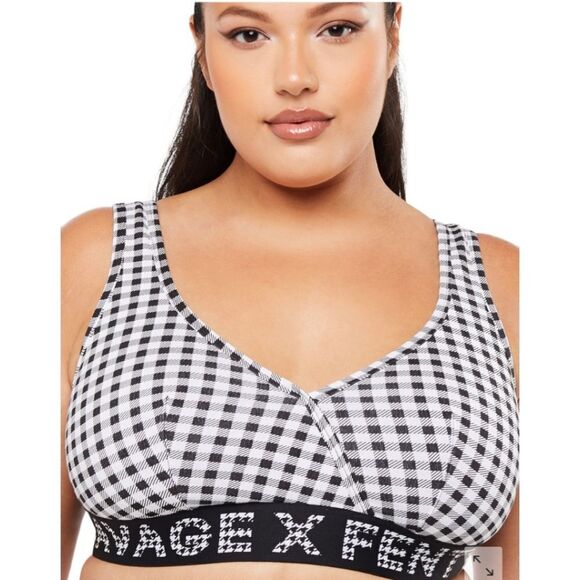 Savage X Fenty Gingham Check'D Out Forever Savage Bralette Size 1X As Is - Picture 4 of 16